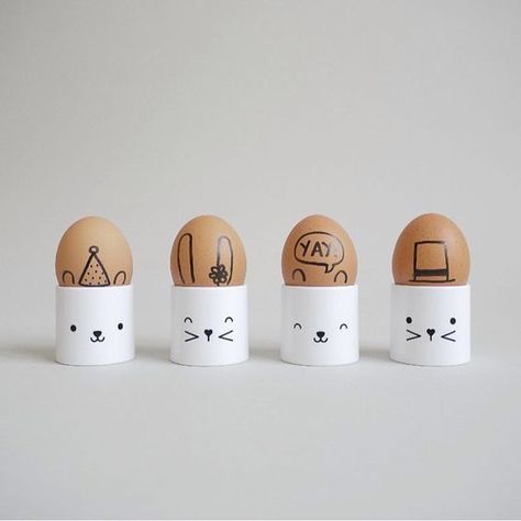 Drawing Cup, Animal Easter Eggs, Easter Egg Cups, Diy Spring Crafts, Cute Egg, Easter Eggs Diy, Easter Inspiration, Animal Crafts For Kids, Animal Drawing