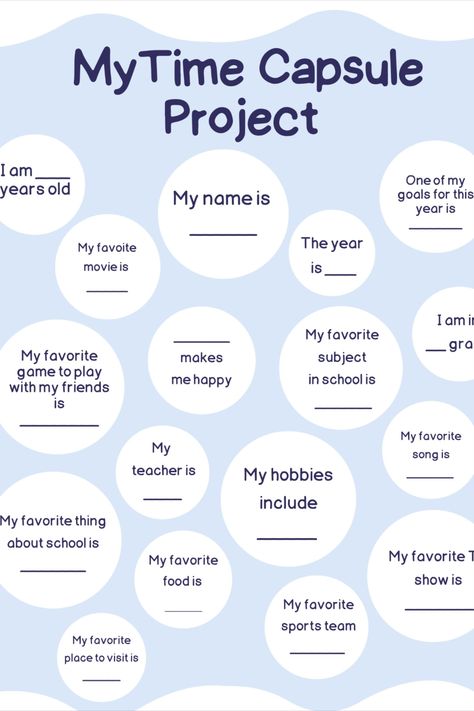 Time Capsule Kids, Screen Free Activities, Journal Writing Prompts, Activity For Kids, Activity Days, School Time, Time Capsule, School Items, Me Me Me Song