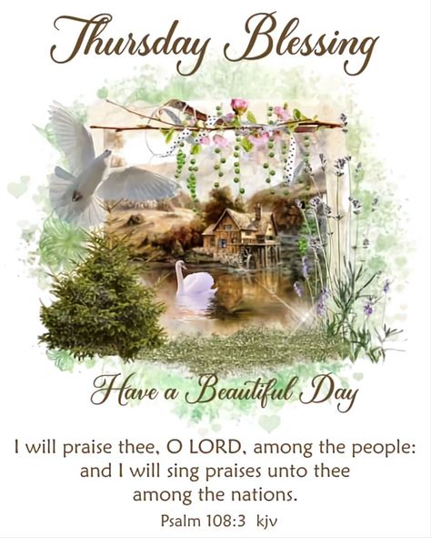 Thursday Blessings Kjv, Thursday Greetings, Thursday Blessings, Romans 5, Have A Beautiful Day, Daily Bible, King James, Scripture Quotes, Country Girls