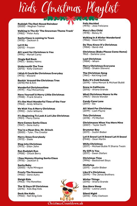 Kids Christmas Playlist Xmas Playlist Names, Christmas Spotify Playlist Names, Christmas Playlist Names, Kids Christmas Music, Christmas Song List, Christmas Karaoke Songs, Christmas Party Program, Christmas Program Ideas, Music Playlist Ideas