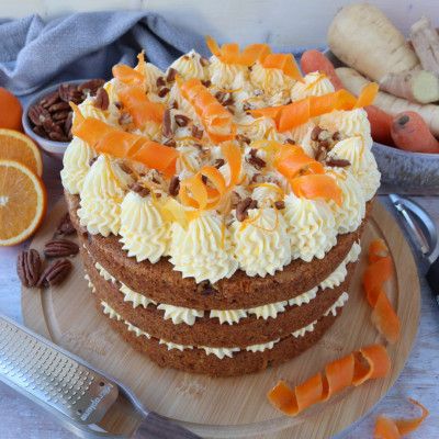 Autumn Vegetable Cake Pipeable Cream Cheese Frosting, Cake With Pecans, Carrot Parsnip, Vegetable Cake, Orange Buttercream, Carrot Spice Cake, Carrot Cake Cupcakes, Fall Cakes, Carrot Cake Recipe