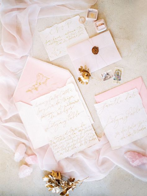 Pastel Wedding Stationery, Ethereal Rose, Blush And Bashful, Fly Photography, Invitations Pink, Wedding Themes Spring, Calligraphy Ideas, Gold Inspiration, Blush Wedding Invitations