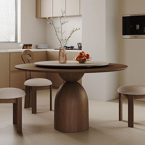 Dom Round Dining Table Mini Dining Table, Contemporary Round Wood Dining Table, Round Breakfast Table, Round Dining Table Wabi Sabi, Round Dining Table Brown, Small Apartment Table, Citcular Dining Table, Round Dining Table Bogo, Acacia Wood Round Dining Table