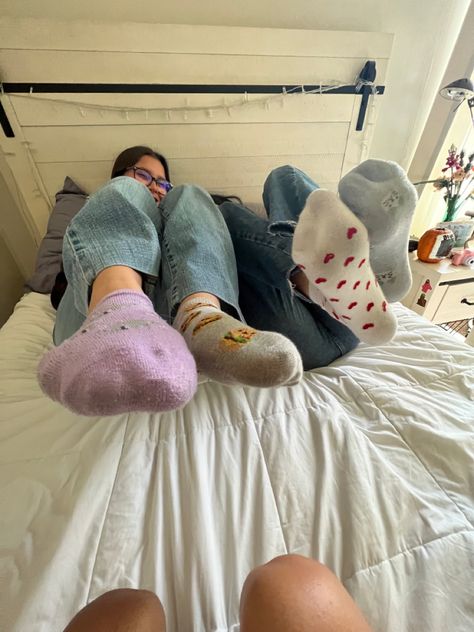 Cute Teen Socks, Footsies Under Table Aesthetic, Girls Dirty Socks, Long Socks Aesthetic, White Toenail Designs, High Socks Aesthetic, White Nike Socks, Stinky Socks