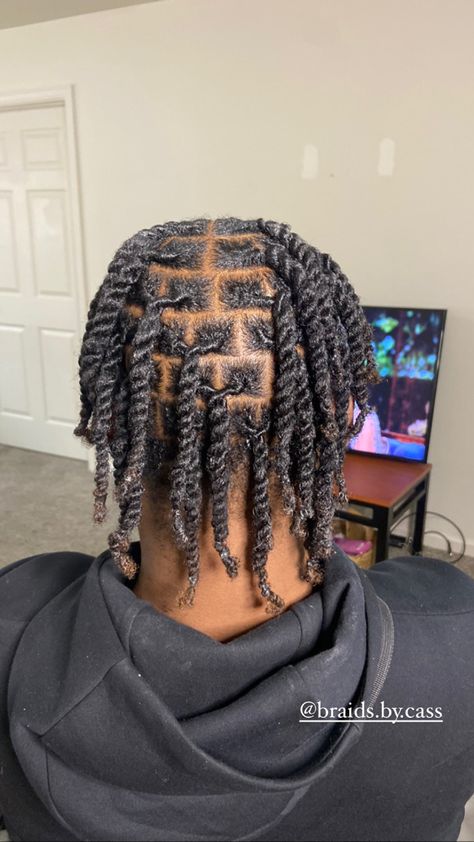 Starter Locs Two Strand Twist Men, Men Starter Locs Styles, Starter Locs Styles Men, Retwist Locs Style Men, Starter Locs Men, Starter Locs Two Strand Twist, Dreadhead Styles, Two Strand Twist Starter Locs, Hair Salon Business Plan