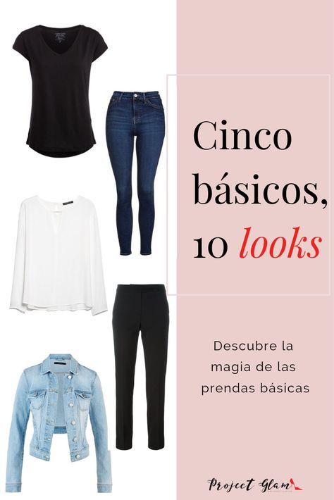 Mira todos los #outfits que puedes lograr con sólo 5 prendas básicas.   Haz clic en la imagen. Styling Basic Clothes, Outfit Mujer Casual, Outfit Casual Mujer, Look Legging, Look Jean, Outfit Mujer, Ideas Outfit, Fashion Capsule, Eyes Makeup