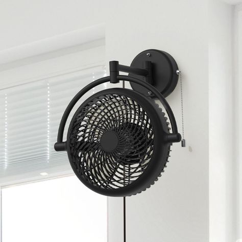 Keep cool with this Industrial Walnut Finish Wall Mount Fan 10 Inches Wall Mount Ceiling Fan. The 2-speed wall-mounted fan provides maximum multi-directional airflow. Black Parrot, Fan Lighting, Mind Change, Decor Ceiling, Fan Lights, Folded Arms, Wall Mounted Fan, Portable Fans, Wall Fan