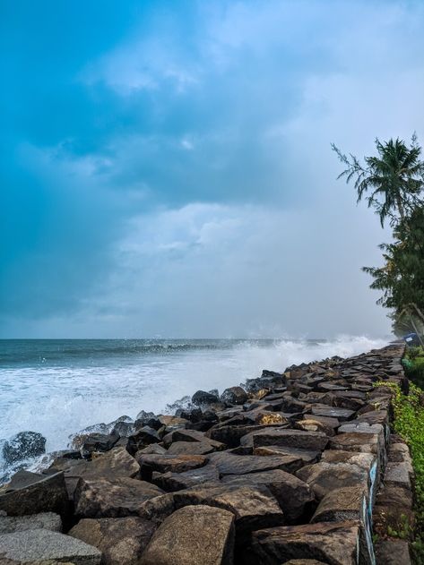 Cherai Beach, Lulu Mall, Brown Eyes Aesthetic, Swim In The Ocean, Kochi India, Kerala Travel, Beach Instagram Pictures, Walkways Paths, Coconut Trees