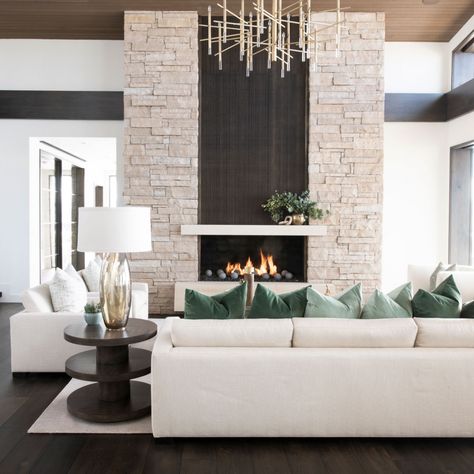 Alder And Tweed, Fireplace With Tv, Great Room Fireplace, Contemporary Mountain Home, Mantle Design, Fireplace Designs, Interior Design Process, Mountain Modern, Home Fireplace