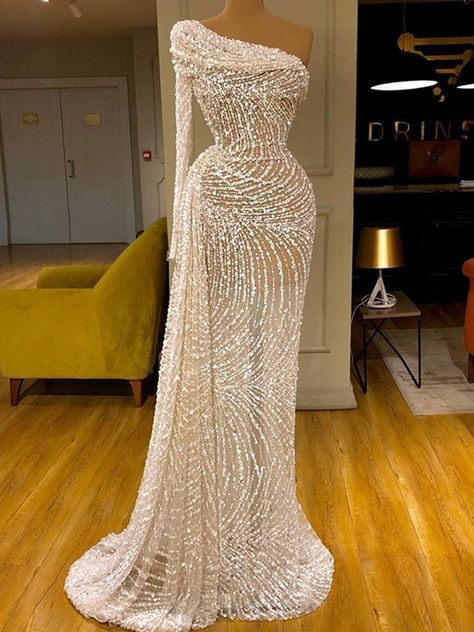 Mermaid Gown Prom, One Shoulder Cocktail Dress, Dinner Dress Classy, Wedding Ideas Dresses, Glamour Dress, Dream Wedding Ideas Dresses, Dress Classy, Dream Dresses, Prom Ideas