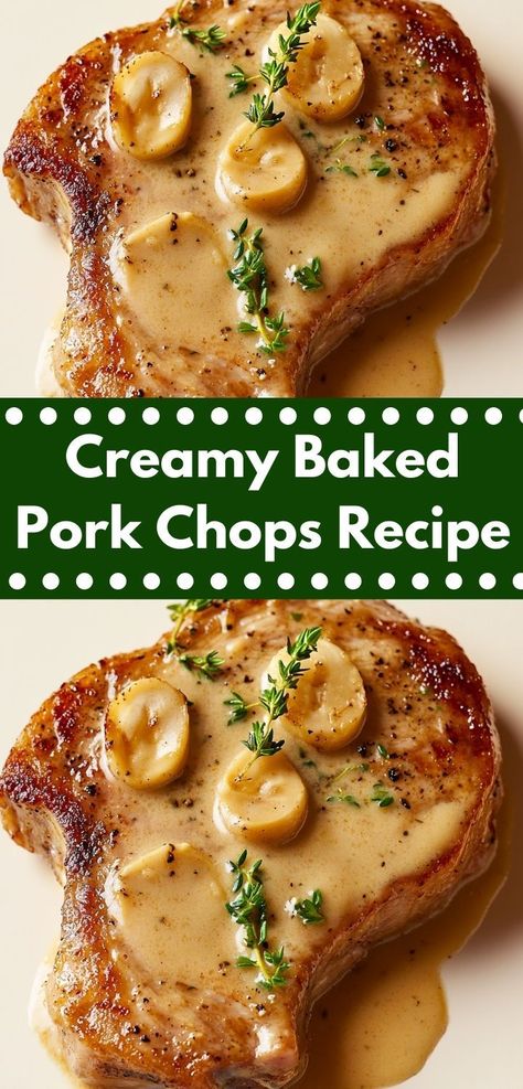 Discover a delightful way to impress your loved ones with this Creamy Baked Pork Chops Recipe. Its creamy sauce and tender meat create a mouthwatering dish that's perfect for special occasions or weeknight dinners. Tender Baked Pork Chops, Quick Pork Chop Recipes, Fall Cooking Recipes, Pork Chops Smothered, Smothered Pork Chops Recipe, Baked Pork Tenderloin, Tender Pork Chops, Pork Chop Recipes Baked, Juicy Pork Chops