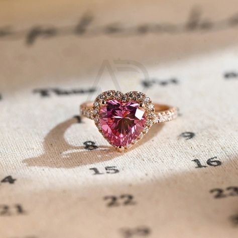 Heart Engagement Ring, Morganite Engagement Ring Halo, Engagement Ring Halo, Heart Engagement, Pink Morganite Engagement Ring, Heart Engagement Rings, Morganite Diamond, Instagram Engagement, Ring Halo