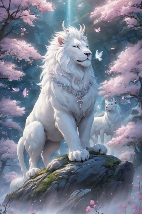 Goddess Of Animals, Mythical Lion Art, Mythical Pets Fantasy Art, Winged Lion Art, Mythical Dog Creature, Water Animals Fantasy Art, Lion Fantasy Art Mythical Creatures, Fantasy Lion, Dragon Pet Fantasy Art