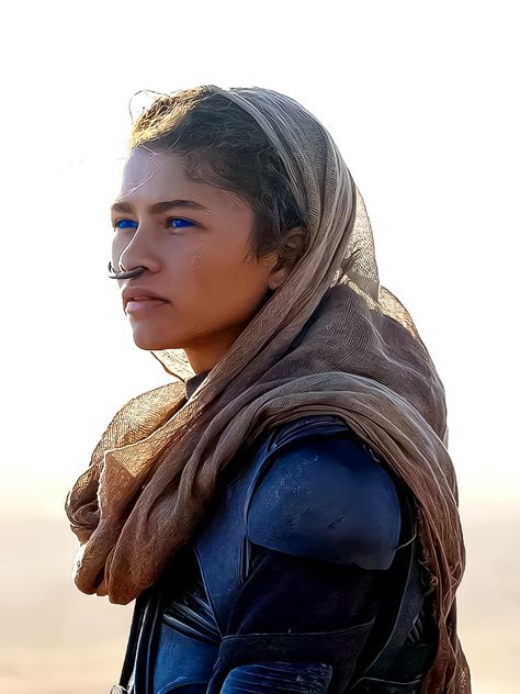 Zendaya In Dune, Dune Photoshoot, Zendaya Dune, Dune Film, Art References, Drawing Inspiration, Blue Eyes, Art Reference, Film