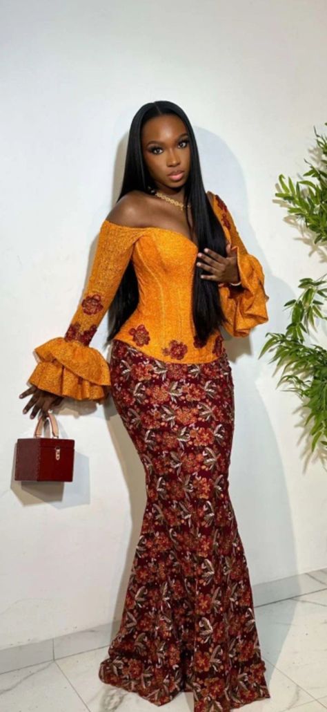 Nigerian Dress, Nigerian Lace Styles Dress, African Party Dresses, Nigerian Lace Styles, African Prom Dresses, Best African Dresses, African Inspired Clothing, African Fashion Traditional, African Fashion Ankara