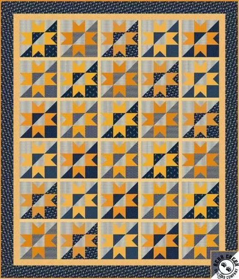 Indigo Cheddar Night and Day Free Quilt Pattern Rag Quilt Tutorial, Indigo Quilt, Twin Quilt Size, American Quilt, Half Square Triangle, Beginner Quilt Patterns, Night And Day, Andover Fabrics, Traditional Quilts