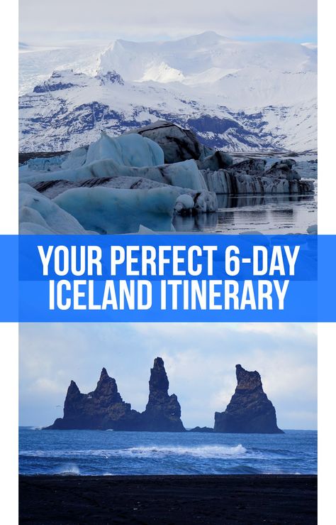 This perfect 6-day southern Iceland itinerary will take you through the country's top highlights. Starting in Reykjavik, it includes the fjords, Golden Circle, Seljalandsfoss, Skogafoss, Reynisfjara, Jokulsarlon, and the Blue Lagoon. Iceland In Winter, 10 Day Itinerary, Iceland Vacation, Travel Iceland, Iceland Travel Guide, The Golden Circle, Winter Travel Destinations, Iceland Travel Tips, Iceland Itinerary