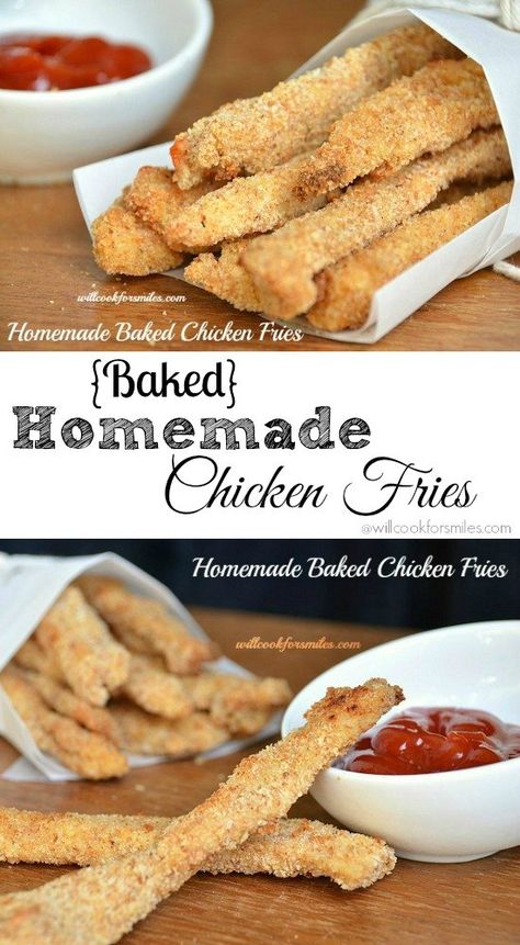 Homemade {Baked} Chicken Fries Hyperglycemic Diet, Will Cook For Smiles, Chicken Fries, Choc Cake, Eating Better, Bbq Food, Cheese Chicken, Baked Fries, Chicken Meals