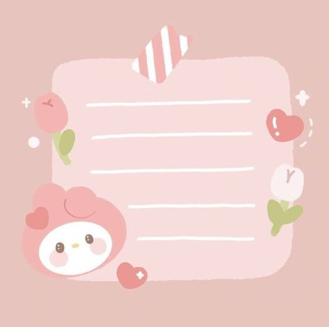 Sanrio Notes, Sanrio Pfp, Memo Pad Design, Digital Notes, Note Pad Design, Note Writing Paper, Book Cover Template, Memo Notepad, Memo Paper