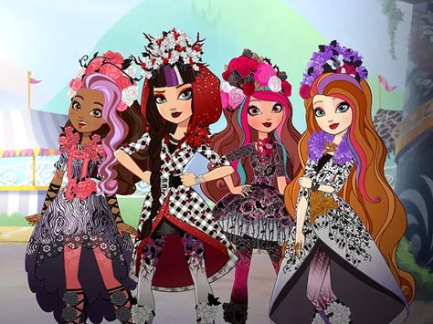 Spring fairest outfits made by Lizzie Ever After High Spring Unsprung, Spring Unsprung, Ever After High Rebels, If The Shoe Fits, Lizzie Hearts, Spring Fair, Disney Princess Fashion, Raven Queen, Fairy Tale Characters