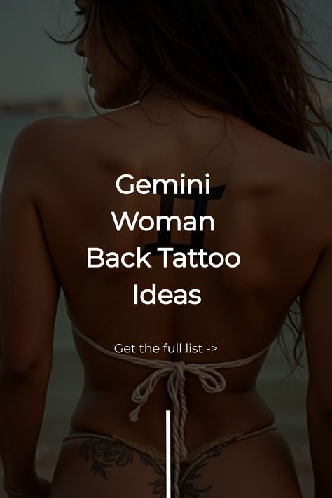 Gemini Woman Back Tattoo Ideas Gemini Tattoo Designs Unique, Gemini Inspired Tattoos, Woman Back Tattoo Ideas, Woman Back Tattoo, Gemini Women, Women's Shoulder Tattoo, Back Tattoo Ideas, Celestial Motifs, Gemini Tattoo Designs