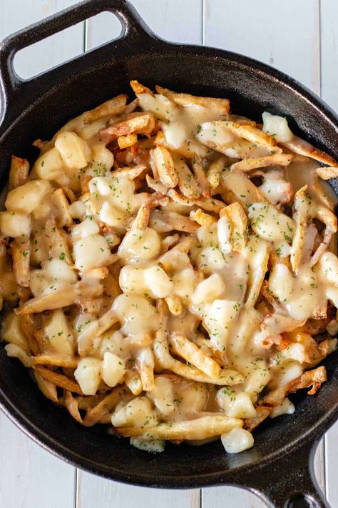 Canadian Poutine - Whipped It Up Cheese Gravy, Fresh Fries, Canadian Poutine, Poutine Fries, Fries Cheese, Poutine Recipe, Canadian Dishes, Fried Mac And Cheese, Mac And Cheese Bites