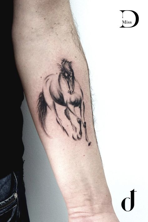 Horse Wrist Tattoo, Tattoo Ideas Female Horse, Horse Tattoo Memorial, Wild Horse Tattoo, Horse Heart Tattoo, Horse Tattoo Ideas For Women, Horse Head Tattoo, Lion Forearm Tattoos, Horse Tattoos