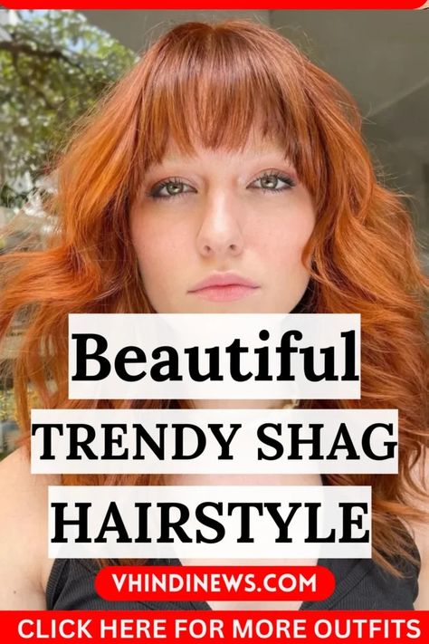 20 Best Shag Hairstyles with Bangs for Every Woman: Trendy Hairstyle 2024 30 Medium Shag Hairstyles, Messy Haircut, Long Shag, Trendy Dresses Summer, Shag Hairstyles, Wispy Bangs, Cool Summer Outfits, Punk Inspiration, Shag Haircut