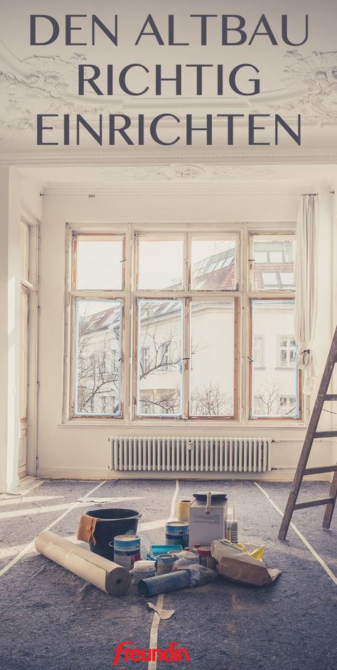 So schön die alten Wohnungen mit ihren Dielenböden und Stuckdecken auch sind: Wer einen Altbau einrichten möchte, wird vor ganz besondere Herausforderungen gestellt. Stucco Ceiling, Bathroom Window Curtains, Old Apartments, Elegant Curtains, Nursery Curtains, Stylish Curtains, Rustic Curtains, Cool Curtains, High Walls