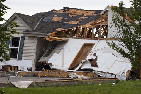 Tornado Storm Damage House Home Destroyed by Wind. Tornado wind and storm wreaks , #AFFILIATE, #Destroyed, #Home, #wind, #Wind, #Storm #ad Destroyed House, Wind Storm, Forest Illustrations, Food House, Roof Damage, Me And My Family, Forest Illustration, New Photo Download, Restoration Services