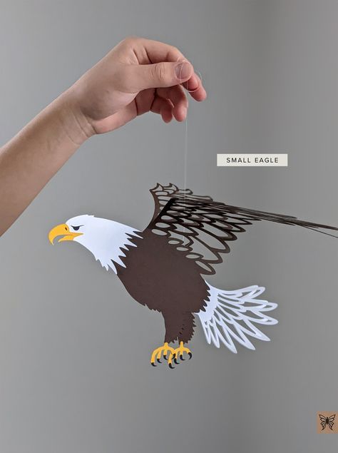 Hanging Eagle Decoration » SVG Designs For a Magical Woodland Raptor Art, 3d Wings, Eagle Craft, Bird Puppet, Eagle Decor, Eagle Svg, Magical Woodland, Eagle Images, Eagle Bird