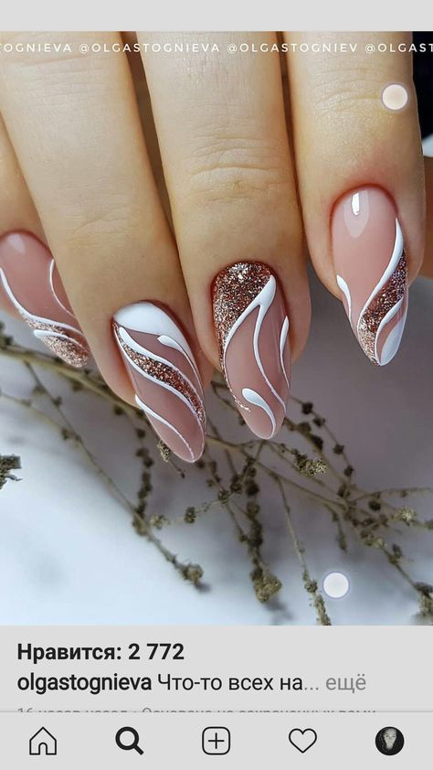 Manicure Nail Designs, Fancy Nails Designs, Her Nails, White Nail Art, Pretty Nail Art Designs, Nail Art Designs Videos, Simple Nail Art Designs, White Nail, Pretty Nail Art