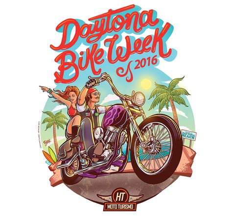 Daytona Bike Week - HT Moto Turismo 2016 on Behance Daytona Bike Week, Harley Davidson Art, Bike Week, Behance Project, Harley Davidson, Bike, Art