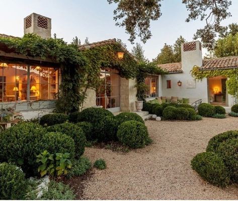 Decomposed Granite Walkway, Granite Walkway, Walkway To Front Door, Mediterranean Homes Exterior, Patina Farm, Backyard Walkway, Decomposed Granite, Ojai California, Mediterranean Style Homes