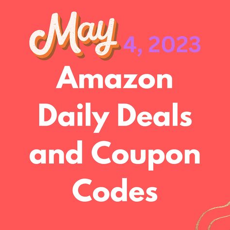 Discover how you can save big on Amazon Daily Deals with exclusive promo codes for May 4, 2023! From electronics to fashion and beauty, find unbeatable discounts on your favorite products. #AmazonDeals #PromoCodes #Savings Amazon Promo Codes 2023, Amazon Discount Codes 2023, Amazon Discount Codes, Amazon Discounts, Amazon Promo Codes, Amazon Deals, Favorite Products, Daily Deals, Promo Codes