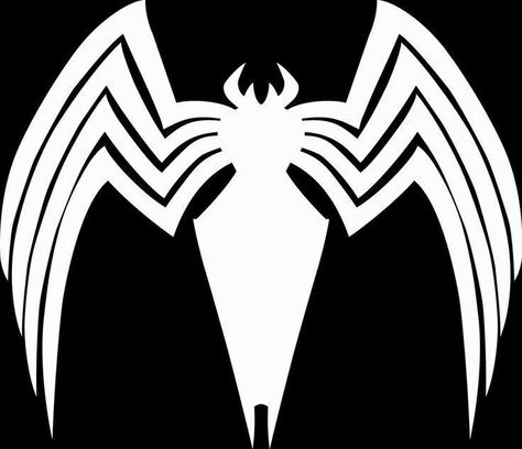 black white spider man spider-man symbiote suit logo emblem Venom Symbol, Best Marvel Villains, Venom Design, Symbiote Spider Man, Venom Wallpaper, Superhero Emblems, Venom Shirt, Spider Logo, Spider Man Trilogy