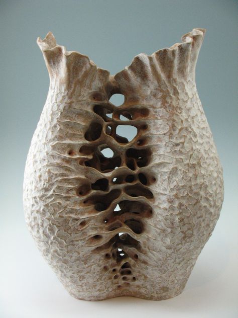 Elizabeth Shriver, Interwoven Vessel, 22" x 15" x 9" Vessel Art, Organic Sculpture, Ceramic Art Sculpture, Organic Ceramics, Sculptures Céramiques, Pottery Sculpture, Ceramics Ideas Pottery, Keramik Vase, Ceramic Vessel