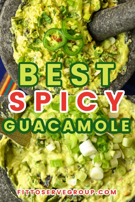 Roasted Jalapeños, Spicy Guacamole Recipe, Tomatoes Roasted, Spicy Guacamole, Roasted Jalapeno, Mexican Dinner, Guacamole Recipe, Red Onions, Healthy Sweets Recipes