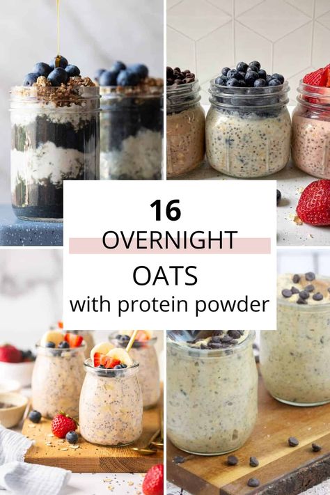 16 Overnight Oat Recipes That Are Made With Protein Powder High Protein Overnight Oats Low Calorie, Overnight Proats Recipes, Raspberry Overnight Oats Healthy, Overnight Oats Ratio, Overnight Oats Protein Powder, Tasty Overnight Oats, Betr Recipes, Overnight Oats With Protein Powder, Peach Shake