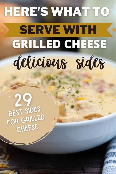 Grilled Cheese Meal, Sides For Grilled Cheese, Grilled Cheese Sides, Best Grilled Cheese Sandwich Recipe, Grilled Cheese Party, Fancy Grilled Cheese Sandwiches, Grilled Cheese Bar, Spring Soup Recipes, Buffalo Chicken Grilled Cheese