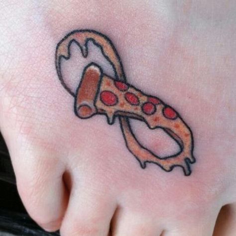 Pizza Forever! Best tattoo ever. @Makayla McFall hahaha Forever Infinity Tattoo, Pizza Tattoo, Girls Tattoos, See Tattoo, Infinity Tattoo Designs, Food Tattoos, Tattoo Zeichnungen, Infinity Tattoos, Funny Tattoos