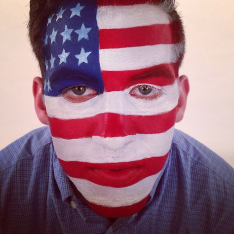 American Flag Face Paint, Kids Face Paint, Flag Face, Football Game, Full Face, Daily News, Usa Flag, Body Painting, Face Painting