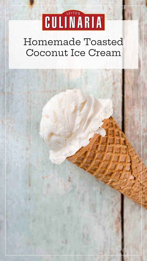 This toasted coconut ice cream recipe is essentially custardy homemade vanilla ice cream infused with toasted coconut. Not too sweet and sorta perfect. Toasted Coconut Ice Cream, Coconut Ice Cream Recipe, Homemade Coconut Ice Cream, Coconut Ice Cream Recipes, Homemade Vanilla Ice Cream, Coconut Ice, Egg Custard, Coconut Ice Cream, Ice Cream Recipe