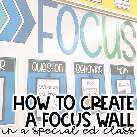 Setting up a focus wall in a special ed classroom can be a challenge when everyone is working on different skills. Read my latest post to see how I make it work. The link is in my profile.・・・ #iteachspecialed #iteach #spedtribe #specialedteacher #spe... Math Focus Board, Special Ed Classroom, Ed Classroom, Focus Boards, Special Ed Teacher, Behavior Interventions, Focus Wall, Base 10, Make It Work