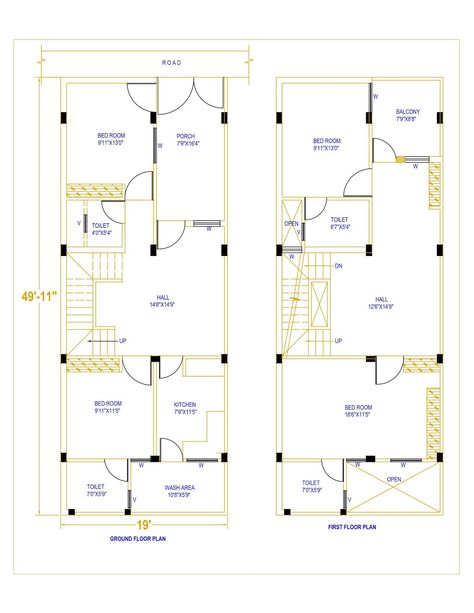 20 X 50 House Plans, 20 50 House Plan, 30x50 House Plans, Four Bedroom House Plans, Tuscan House Plans, 20x30 House Plans, 20x40 House Plans, 30x40 House Plans, 2bhk House Plan