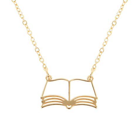 PRICES MAY VARY. Unique Design: Our book pendant necklace adopt a hollow book frame pattern, a smooth, metallic texture, cute and elegant, suitable for various occasions, whether dating, commuting or outing, are very suitable for wearing. The unique style design makes you stand out easily. Book Lover Gift: Whether you are an avid reader , a devoted teacher or a bookworm, these necklace with book pattern are a wonderful expression of your interests. Exquisite Jewelry Packaging: As a bookish theme gift, we paired this necklace with an elegant black jewelry box with a hand-held strap made of quality silk to add texture to your gift. Gift For Most Holidays: As the perfect reader gift idea, is the perfect gift for the reading lover's birthday, christmas, mother's day, graduation, valentine's da Bookish Gift Ideas, Bookish Jewelry, Book Themed Gifts, Book Lover Gift Ideas, Year End Teacher Gifts, Jewelry Goals, Gift Ideas For Book Lovers, Book Club Gifts, Bookish Items