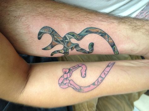 Browning heart Country Couple Tattoos, Cute Couple Tattoo, Lost Loved Ones Tattoo, Couple Tattoo Heart, Couple Tattoo Quotes, Couple Wrist Tattoos, Marriage Tattoos, Couple Tattoos Love, Couple Tattoos Unique Meaningful