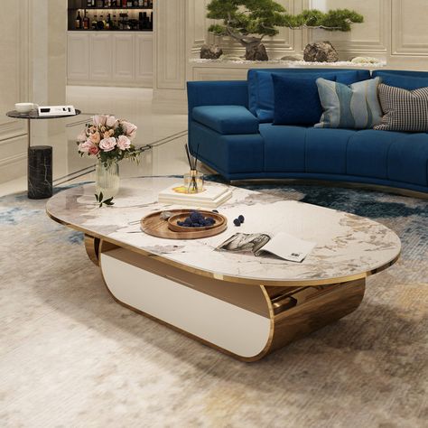 Marble Living Room Table, Marble Living Room, Faux Marble Coffee Table, Glam Living Room Decor, Classy Living Room, Elegant Living Room Decor, Velvet Living Room, Stone Coffee Table, Glam Living Room