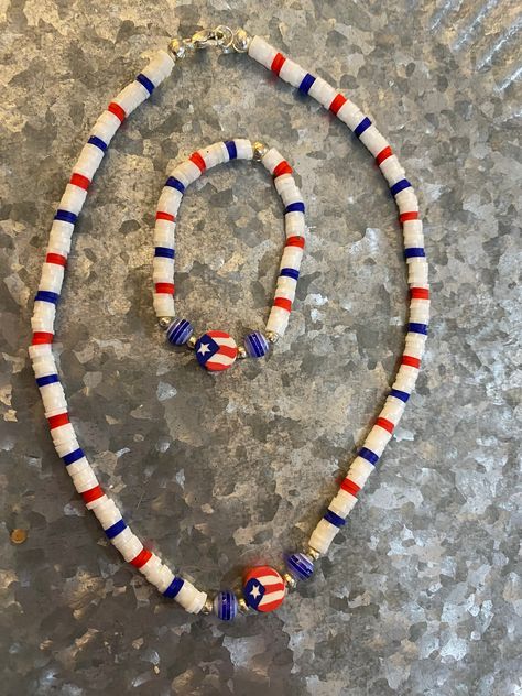 Kids 4th Of July, Bubblegum Necklace, Halloween Necklace, Bracelet And Necklace, Clay Bead, Necklace Red, Matching Bracelet, Matching Bracelets, Clay Beads