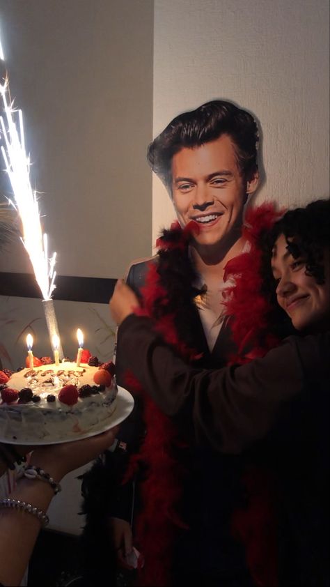 Birthday Core Aesthetic, Harry Styles Birthday Party Ideas, Harrie Core, 1d Core, Harry Styles Clothes, 19th Birthday Cakes, Harry Styles Birthday, Harry Core, Harry Birthday